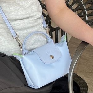 Longchamp pouch sky blue NWT